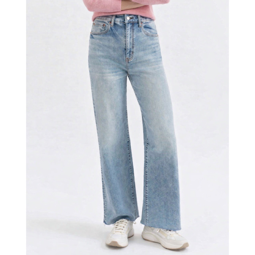NWT Womens Daze Denim Far Out High Rise Wide Leg Fools Gold 31in Waist Size 12